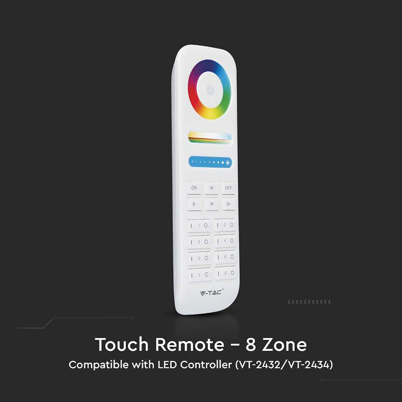 Telecomandă controller bandă LED 8 zone, control wireless, V-Tac SKU-2921