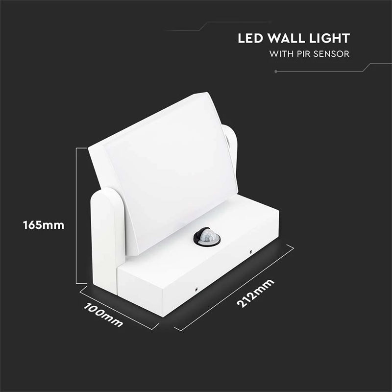 Lampă LED cu senzor de mișcare 17 W IP65 alb cald 3000 K V-Tac SKU-2938
