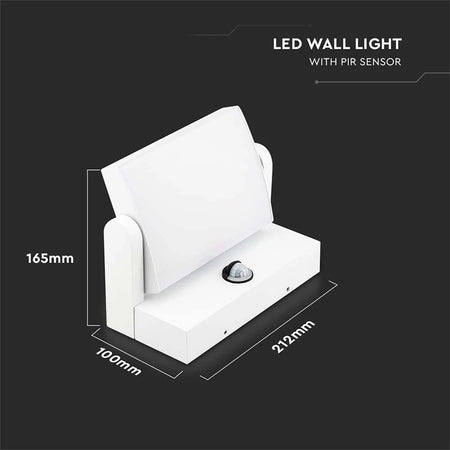 Lampă LED cu senzor de mișcare 17 W IP65 alb cald 3000 K V-Tac SKU-2938