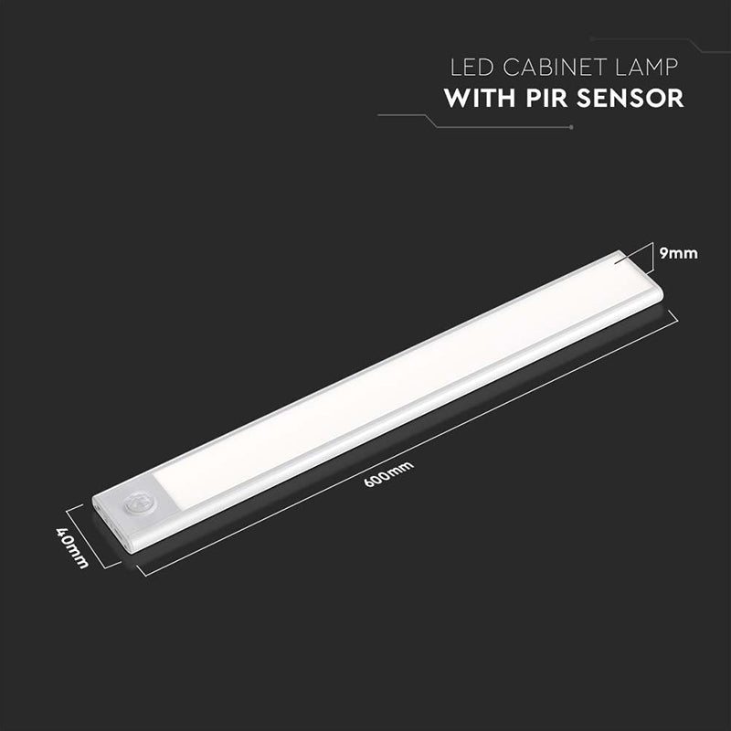 Corp Iluminat Led 1.5w 3000k Ip20 Cu Senzor Miscare - Argintiu