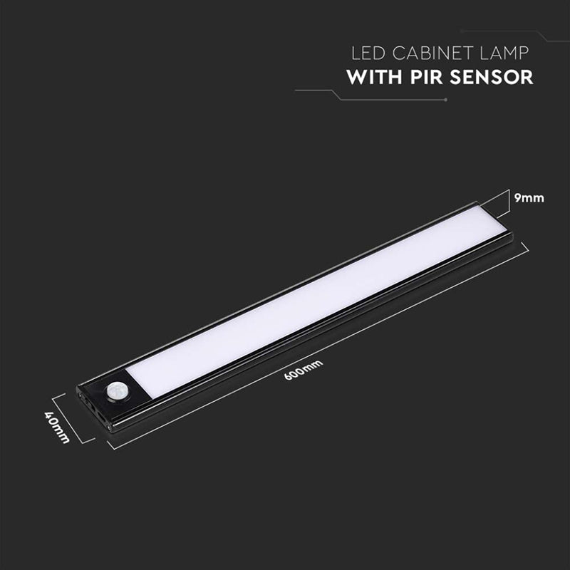 Corp Iluminat Led 2w 3000k Ip20 Cu Senzor Miscare - Negru