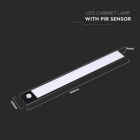 Corp Iluminat Led 2w 3000k Ip20 Cu Senzor Miscare - Negru