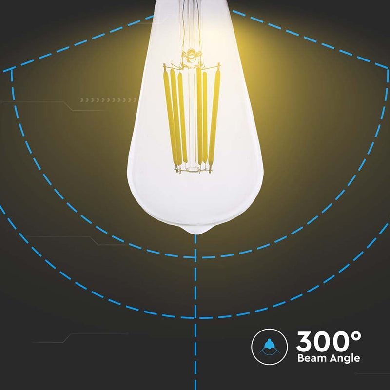 Bec LED cu filament ST64 E27 de 4 W cu lumină neutră 4000 K EDISON V-Tac SKU-2997