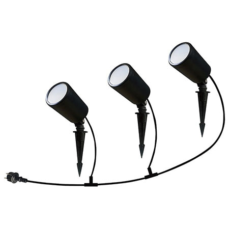 Set corp iluminat LED RGB 3in1 5.2 W IP65 negru V-Tac SKU-3015