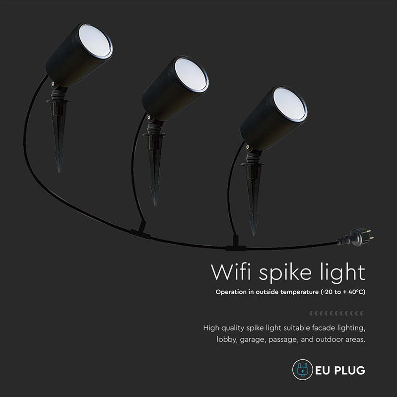 Set corp iluminat LED RGB 3in1 5.2 W IP65 negru V-Tac SKU-3015