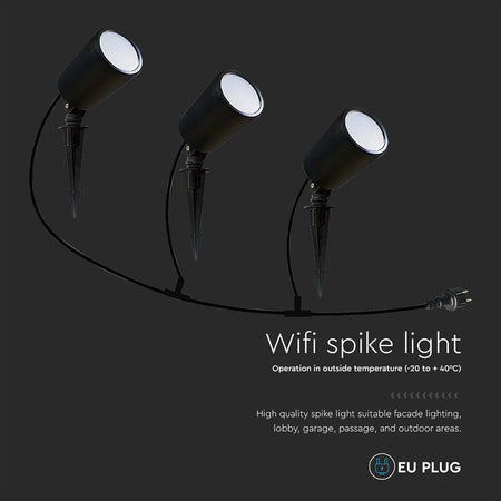 Set corp iluminat LED RGB 3in1 5.2 W IP65 negru V-Tac SKU-3015