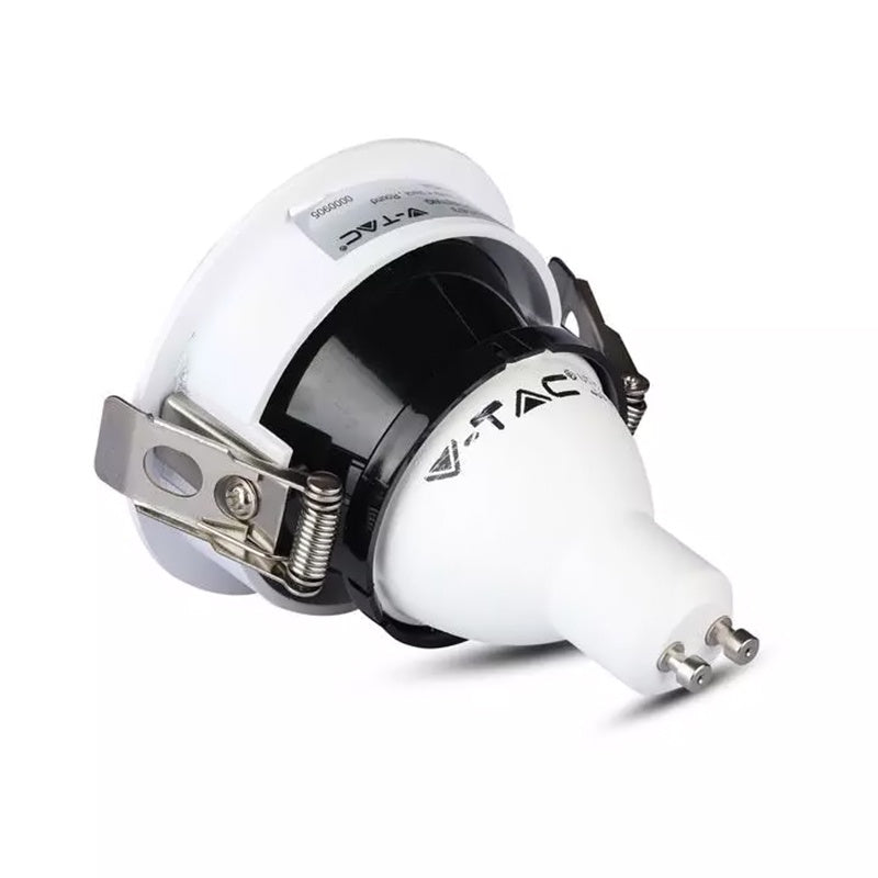 Corp spot tavan cu soclu GU10, alb/negru, montaj îngropat, V-Tac SKU-3157