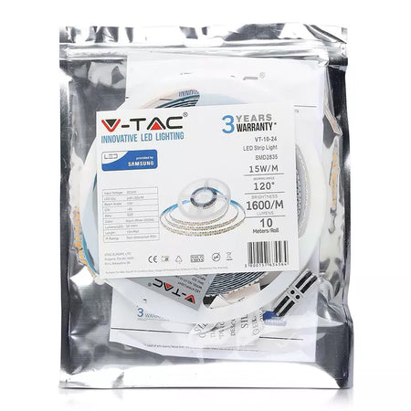 Banda LED SMD2835 240 LED/m 10 m 3000K Samsung V-Tac SKU-320
