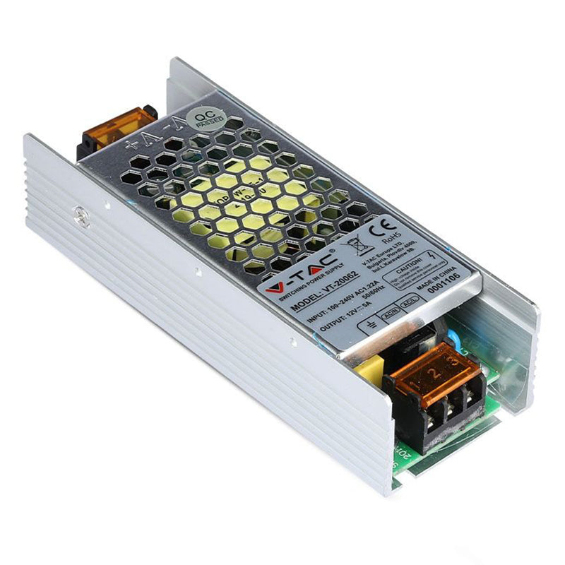 Sursă de alimentare SMPS slim de 12 V și 5 A cu putere de 60 W V-Tac SKU-3246