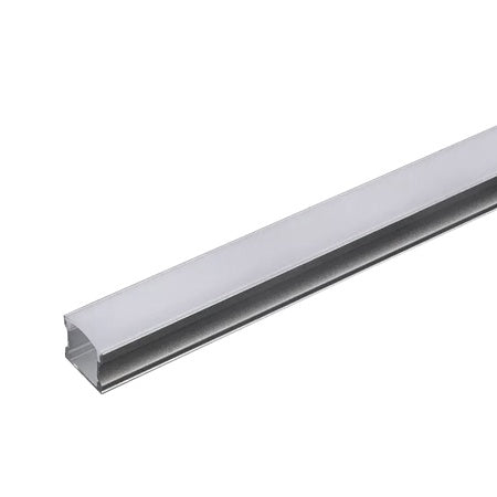 Profil din aluminiu mat pentru bandă LED de 2 m cu secțiune 17,2 × 15,5 mm V-Tac SKU-3354