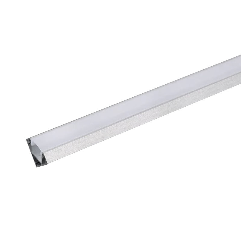 Profil din aluminiu mat pentru bandă LED de 2 m cu secțiune 19 × 19 mm V-Tac SKU-3356