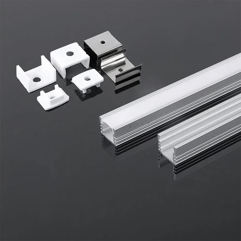 Profil aluminiu pentru bandă LED cu difuzor mat 2000 × 17,4 × 12,1 mm V-Tac SKU-3358