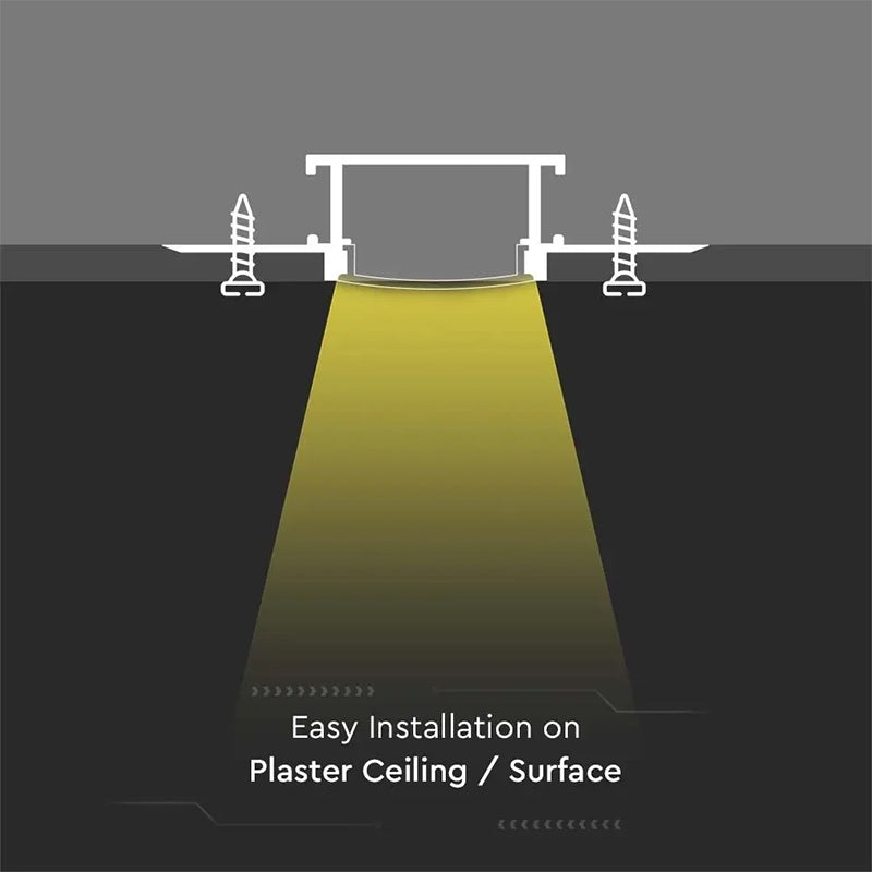 Profil Aluminiu Pentru Banda Led Incastrat Pentru Rigips
