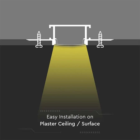 Profil Aluminiu Pentru Banda Led Incastrat Pentru Rigips
