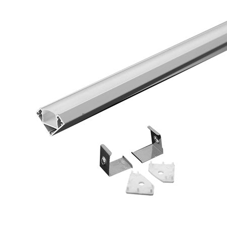 Profil aluminiu pentru bandă LED de 2 m cu secțiune 19 × 19 mm alb V-Tac SKU-3364