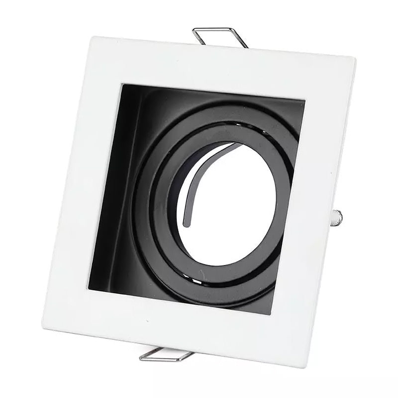 Corp spot încastrat pătrat GU10 din aluminiu alb V-Tac SKU-3597