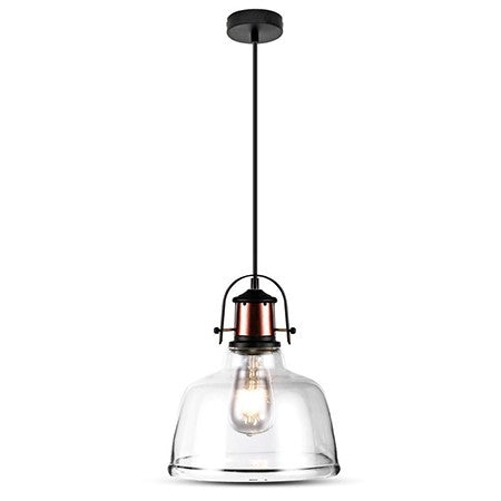 Corp suspendat cu soclu E27 pentru bec de max. 60 W din sticlă și metal V-Tac SKU-3727