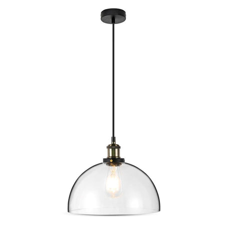 Corp de iluminat suspendat din sticlă transparentă cu soclu E27 și diametru 200 mm V-Tac SKU-37372