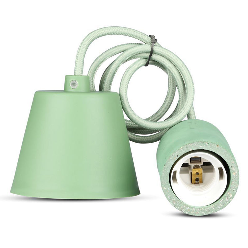 Pendul tavan cu soclu E27 din beton verde V-Tac SKU-3742