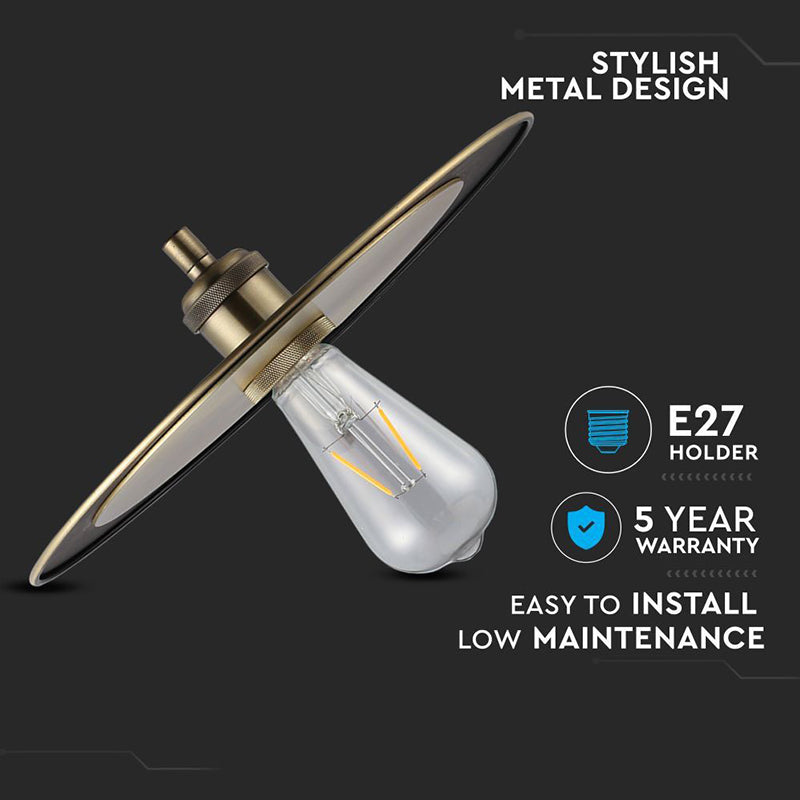 Pendul de tavan cu soclu E27 din metal roz auriu V-Tac SKU-3751