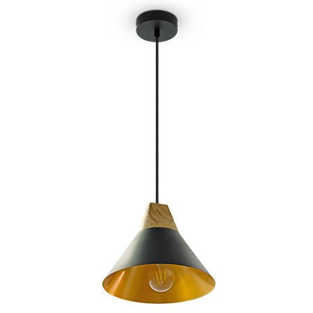 Corp Suspendat Pentru Iluminat Max 60w Ip20 Negru/Cupru