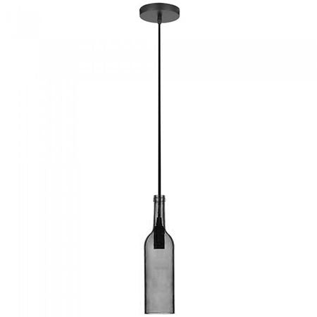 Pendul tavan în formă de sticlă de vin gri deschis cu soclu E14 V-Tac SKU-3775