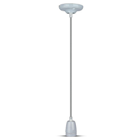 Pendul Tavan Portelan Soclu E27 - Gri