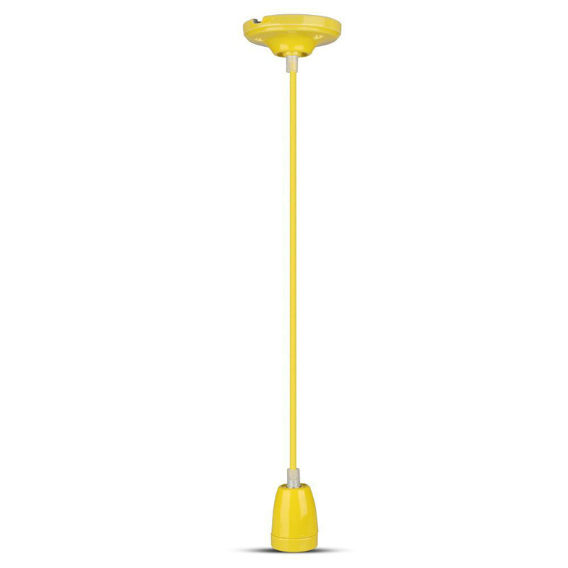 Pendul de tavan din porțelan cu soclu E27 galben V-Tac SKU-3809