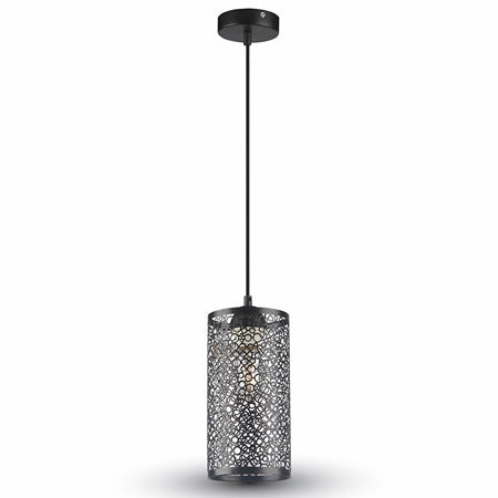 Pendul de tavan cu soclu E27 din metal negru mat V-Tac SKU-3825