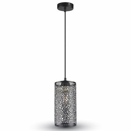 Pendul de tavan cu soclu E27 din metal negru mat V-Tac SKU-3825