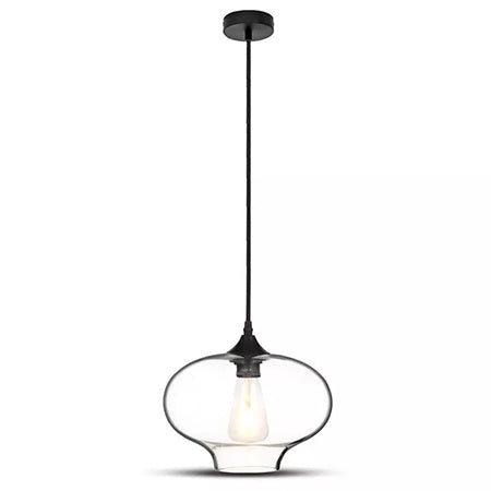 Pendul tavan cu glob din sticlă și soclu E27 max 60 W V-Tac SKU-3867