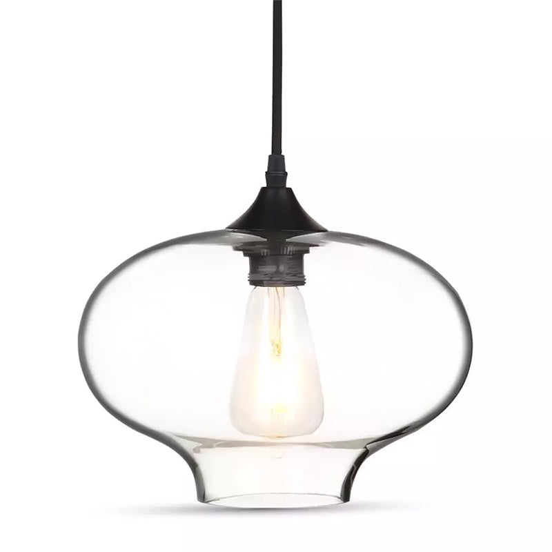 Pendul tavan cu glob din sticlă și soclu E27 max 60 W V-Tac SKU-3867