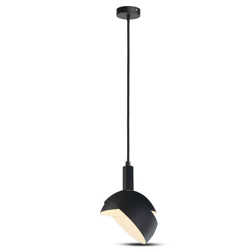 Pendul de tavan cu soclu E14 negru din aluminiu V-Tac SKU-3921