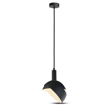Pendul de tavan cu soclu E14 negru din aluminiu V-Tac SKU-3921