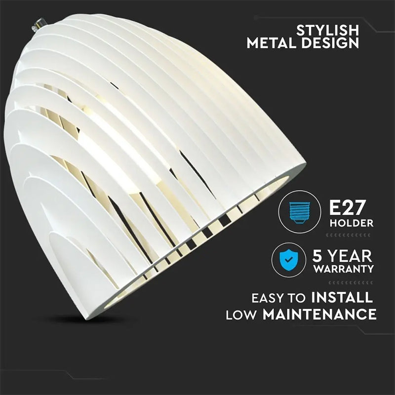 Pendul tavan cu soclu E27 din metal alb, max. 60 W V-Tac SKU-3952