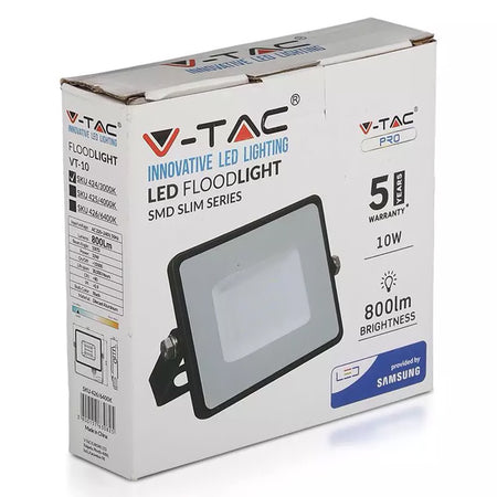 Reflector Led Smd 10w 6400k Ip65 Negru, Cip Samsung