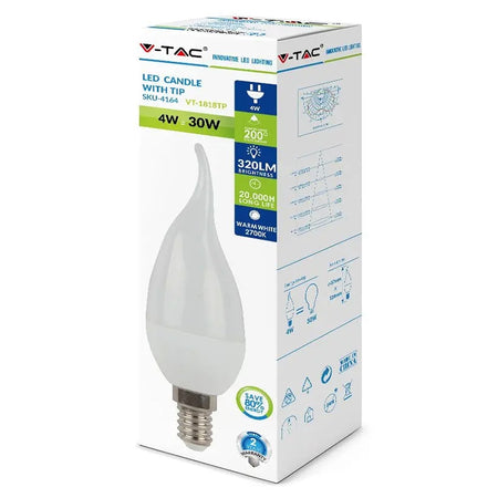 Bec Led E14 4w 6000k Alb Rece
