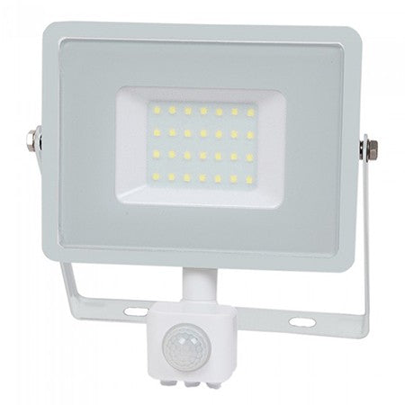 Reflector LED cu senzor de mișcare 30 W 6400K cu carcasă albă V-Tac SKU-459