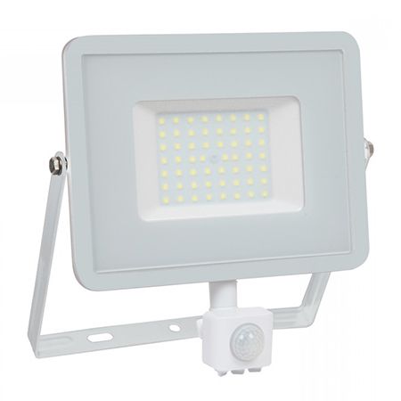 Reflector Led Smd 50w 6400k Ip65 Cu Senzor Miscare, Cip Samsung - Alb