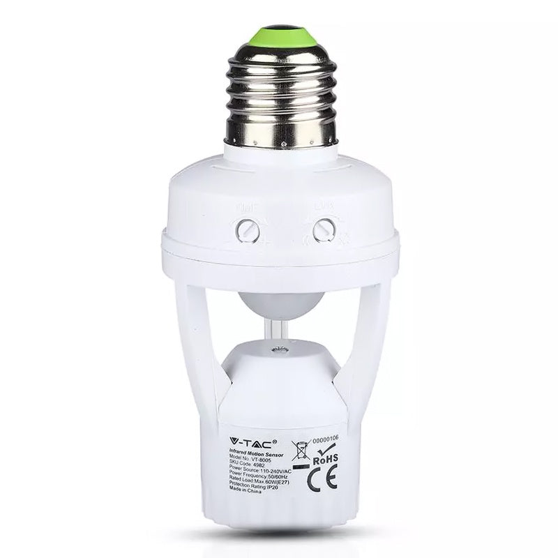 Dulie E27 cu senzor de mișcare infraroșu 360° V-Tac SKU-4982