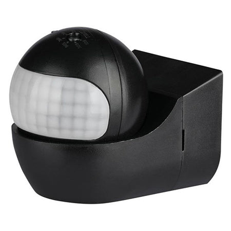 Senzor de mișcare infraroșu cu unghi reglabil de 180°, IP44 negru V-Tac SKU-5089