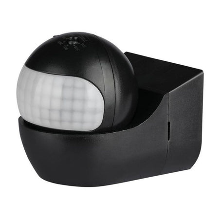 Senzor de mișcare infraroșu cu unghi reglabil de 180°, IP44 negru V-Tac SKU-5089