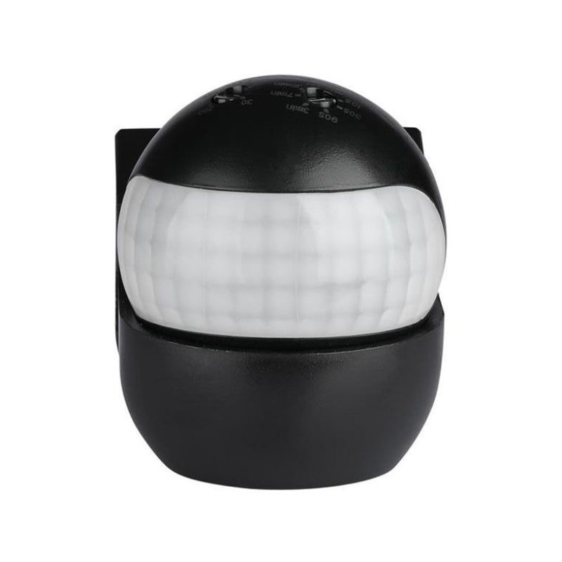 Senzor de mișcare infraroșu cu unghi reglabil de 180°, IP44 negru V-Tac SKU-5089