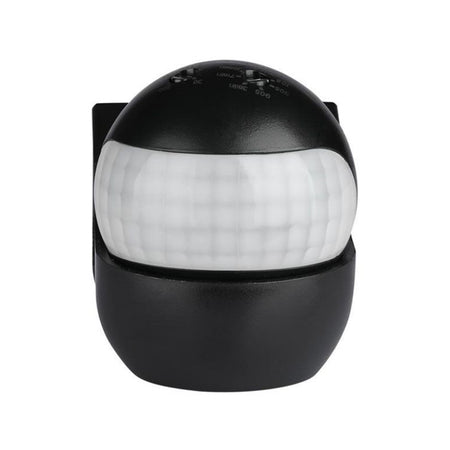 Senzor de mișcare infraroșu cu unghi reglabil de 180°, IP44 negru V-Tac SKU-5089