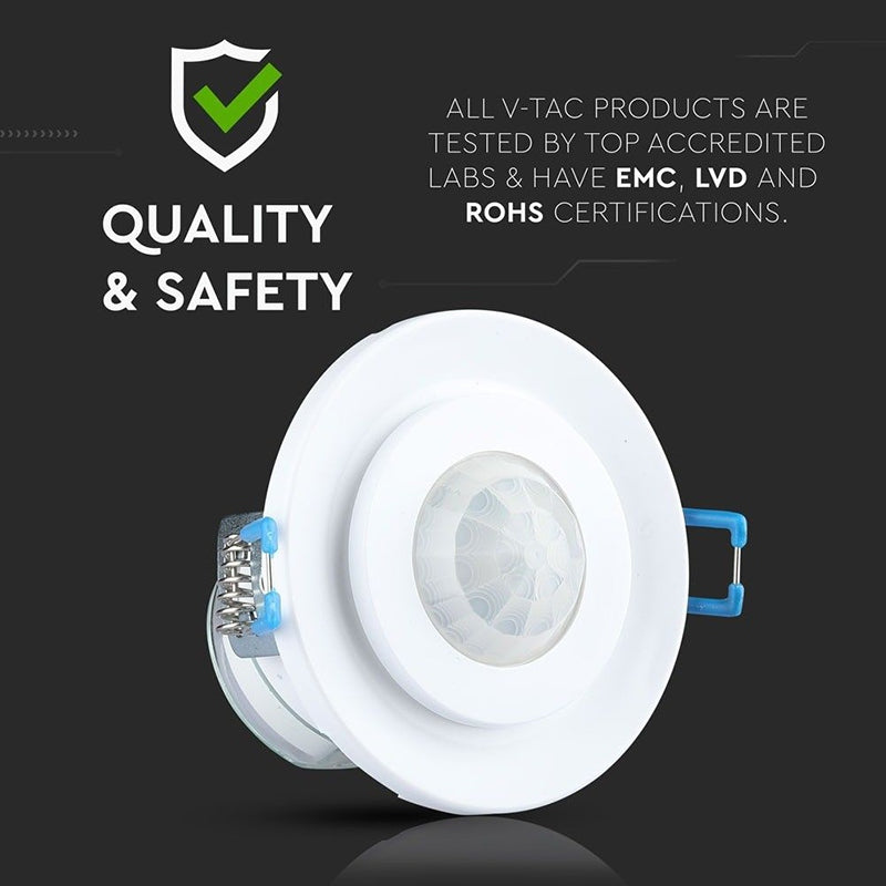 Senzor de mișcare încastrat în tavan cu detecție 360° V-Tac SKU-5091