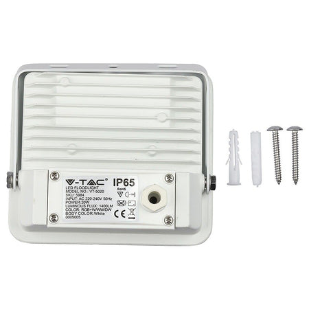 Reflector LED Smart RGB 20 W IP65 cu corp alb V-Tac SKU-5984