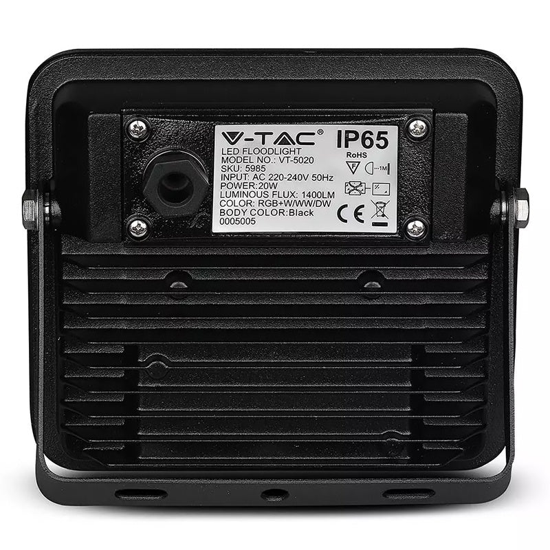 Reflector LED smart RGB de 20 W cu protecție IP65 V-Tac SKU-5985