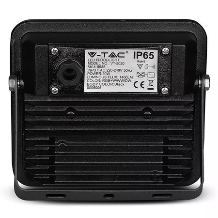 Reflector LED smart RGB de 20 W cu protecție IP65 V-Tac SKU-5985