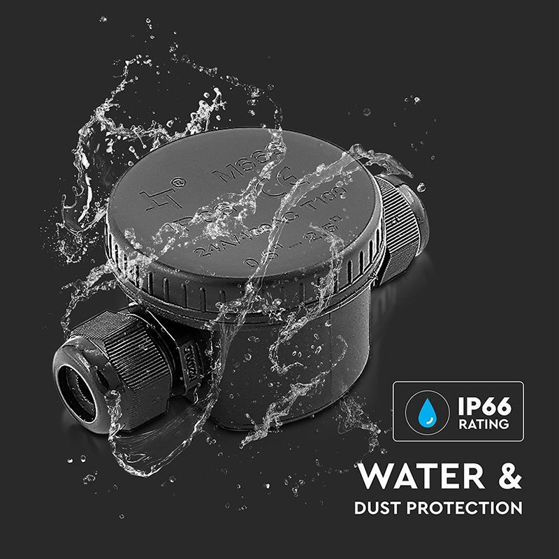 Cutie de conexiuni cu 3 pini pentru cablu de 5-9 mm cu protecție IP66 V-Tac SKU-5987