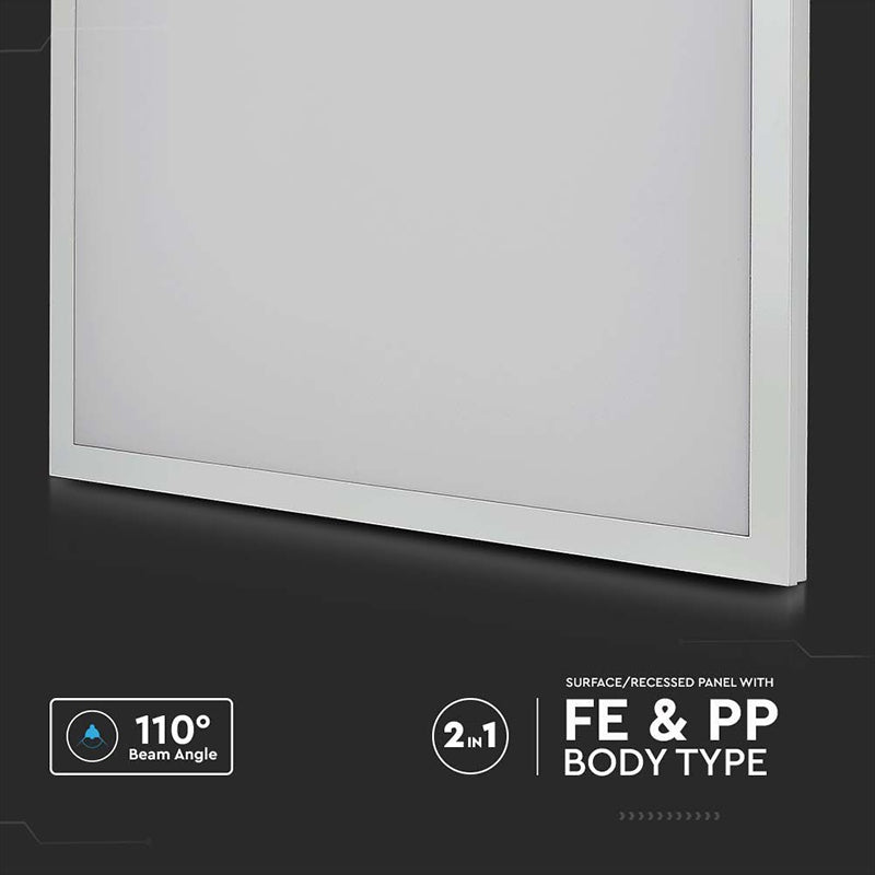 Panou LED 2 în 1 36 W 595 × 595 mm cu lumină alb neutru 4000 K V-Tac SKU-638011